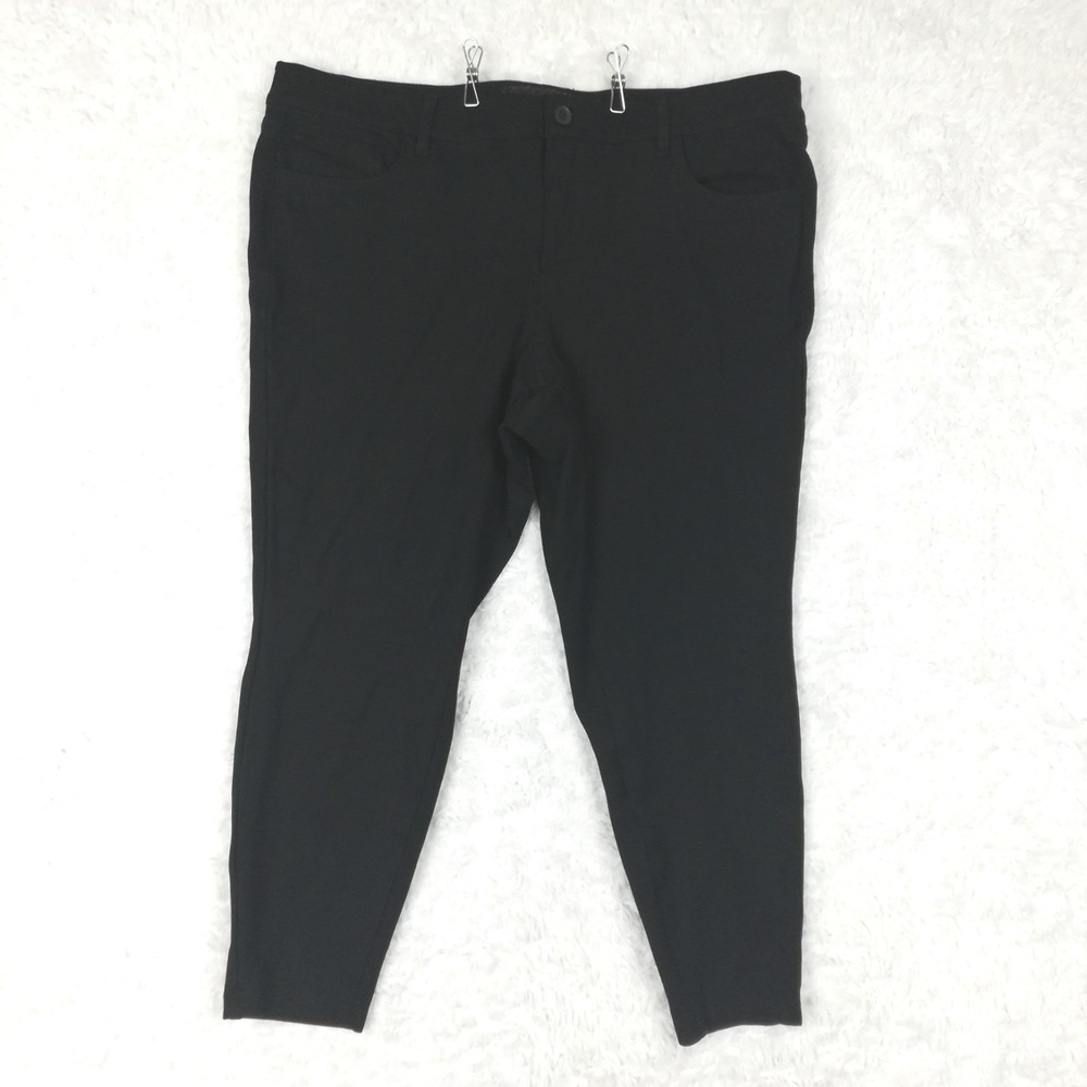 Studio Torrid Womens Pants Skinny Cropped Ponte Black High Rise Plus 20